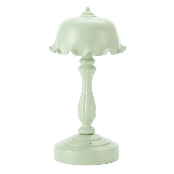 Lampes de table des lampes européennes de la lampe de chevet du chapeau de chevet mini lumière de nuit LED pour le bar de la salle du centre commercial petite lecture - vert