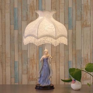 Tafellampen Europese LED -lamp voor slaapkamer bed prinses woonkamer lichte creatieve kinderen kunst deco cadeau fixturestable