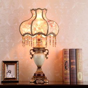 Tafellampen Europees harslamp retro romantisch dimbaar bloembladen slaapkamer bed voor woonkamer studie decoratief