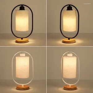 Tafellampen Europese stijl Creatieve Chinese stijl Retro Stof Houten Slaapkamer Studie Bedlampje Decoratie Home Verlichting LB100902