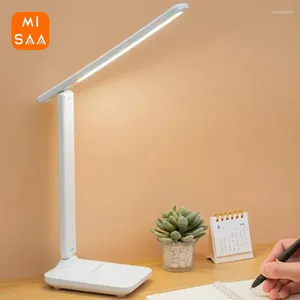 Tafellampen Exquisite Home USB Oplaadbare Lamp Led Bureau Traploos Dimbaar Touch Nachtkastje Lezen Oogbescherming Nachtlampje