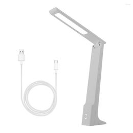 Lampes de table Eye Careing Liseuse Pliante Chambre 3 Modes Pour Étude Contrôle Tactile Anti Bleu USB Charge LED Lampe De Bureau Dortoir