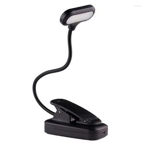 Lampes de table Protection des yeux Livre Veilleuse Rechargeable LED Alimenté par batterie Réglable Mini Clip-On Study Lampe de bureau pour chambre