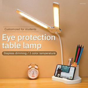 Lampes de table de la lampe de protection oculaire de la lampe adaptée à une variété de scénarios USB Charges Les enfants apprennent sans souci