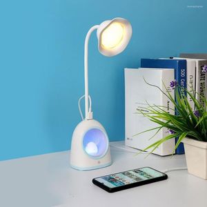 Lampes de table Protection des yeux LED Snow Deer Lampe de bureau Rechargeable Student Reading Night Light