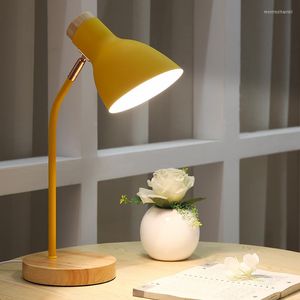Tafellampen oogbescherming leeslamp Multi-hoek creatief licht Noordse houten kunst ijzeren bureau woonkamer slaapkamer huisdecoratie