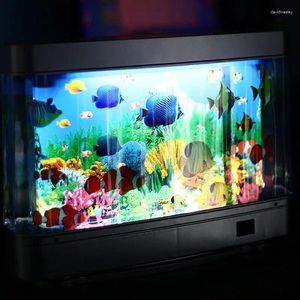 Lampes de table fausse lampe à poisson créativité Aquarium Forme artificielle Virtual Ocean Bedside Home Decor Supplies