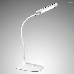 Taflampen Fashion Gooseck LED -bureaulamp Smart Touch Control Switch draagbare lezing met 3 -niveau dimmer kantoorlicht