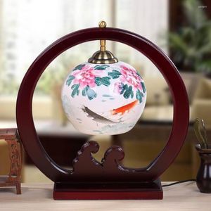 Tafellampen vis Jingdezhen Chinese porselein keramische lamp slaapkamer woonkamer eetkamer decoratie wit