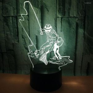 Tafellampen vissen kleurrijk touch 3D lamp acryl illusie led kinderkamer decoratie licht voor leven