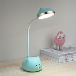 Lampes de table Flex Desk Animal Lampe Mignonne Chambre Nuit Chambre Bureaux Enfants LED USB Rechargeable Lumière Livre Lecture Batterie DecorTable