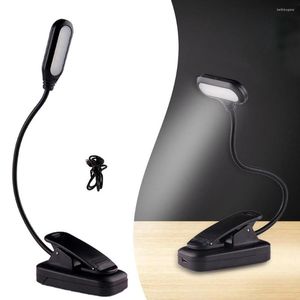 Taflampen Flexo Lamp 5leds Desk Touch Clip Study Gooseneck Desktop USB Light Oplaadbare batterij aangedreven