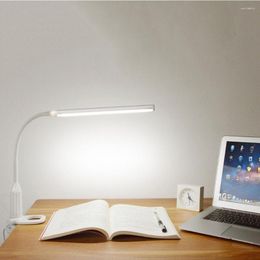 Tafellampen flexo lamp led bureau touch clip studie vergroting ganenk desktop usb licht oplaadbare batterij