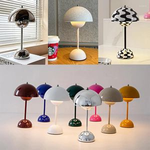 Tafellampen bloemknop lamp nacht licht champignon touch bureau met led slaapkamer modern decoratiehuis