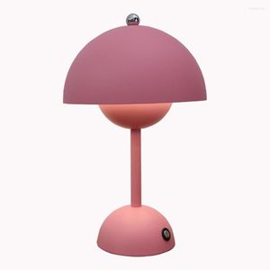 Lampes de table fleur bourgeon lampe à LED 3 vitesses réglable Protection des yeux Dimmable école chambre dortoir chevet liseuse