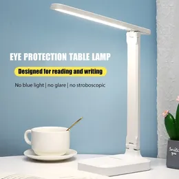 Lampes de table LED Pliable LED LAMPE USB ÉTUDE DIMMable Office Light Bedside pour lire Smart Control Brightness Eye Protect