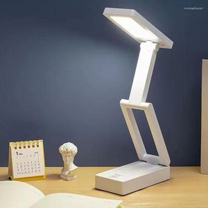 Lampes de table Lampe à LED pliable avec 3 niveaux de luminosité réglables Commande tactile Lampe de lecture portable pour les yeux pour le travail d'étude