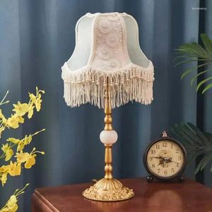 Tafellampen Franse retro klassieke kristallen kwastlamp LED goudglans sfeer roze bureaulampen voor meisjes prinses nachtkastje