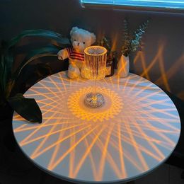 Lampes de table Gatsby Diamant Cristal Chambre Lumières Creative Ligne Acrylique Rechargeable Moderne Minimaliste Lampe Net Rouge Chevet Romantique