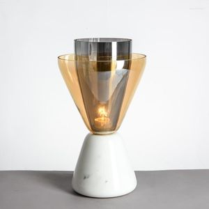 Tafellampen glas lamp bloem tint lichte huiskamer decor cadeau luxe marmeren e27 ledlichten
