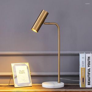 Tafellampen gouden zwarte led lamp eenvoudige woonkamer slaapkamer bedkamer bedkamer marmeren basis vloer huis decor staande lichten studielichten studiebureau licht