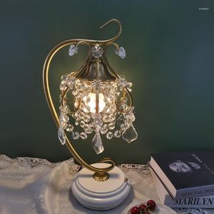 Lampes De Table Lampe En Cristal De Luxe Doré E27 Ampoule Led Anniversaire Cadeau De Mariage Bureau De Chevet Chaud Et Romantique
