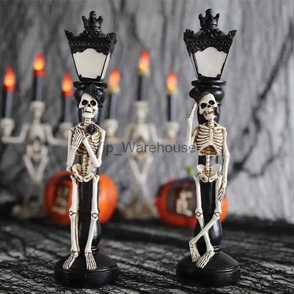 Lampes de table Halloween crâne squelette lampe horreur 3D Statue nouvelle Table lumière créative fête ornement accessoire maison chambre décoration effrayant accessoire YQ231006