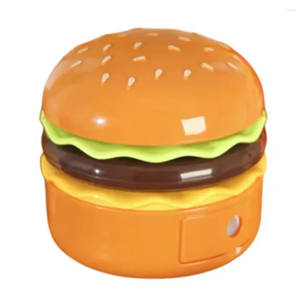 Lampes de table hamburger lampe avec taille-crayon forme créative conception de tuyau flexible 2 en 1 le chevet