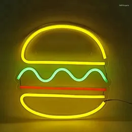 Tafellampen Hamburger Neonlicht Teken Decor Woondecoratie Voor Feest Bruiloft Winkel Restaurant