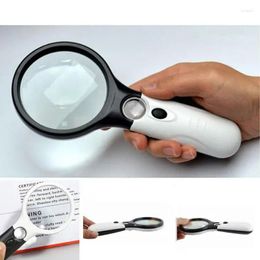 Tafellampen handheld 3x 45x verlichte vergrootglas microscoop vergrootglashulp lezen voor senioren loupe sieradenreparatie gereedschap met 3 led