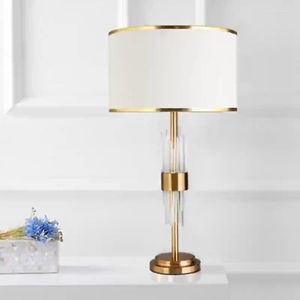 Tafellampen hoge kwaliteit eenvoudige warme gouden bureaubramp moderne creatieve Amerikaanse slaapkamer lobby verlichting el decoratief