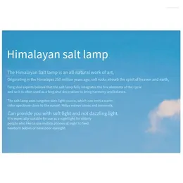 Tafellampen himalaya kristal zout lamp ijs gebarsten glas bedmozige mode nachtlicht dimmen ons stekker