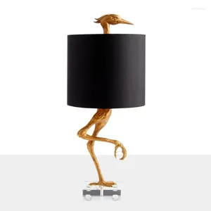 Lampes de table décor de la maison lampe de chevet nordique conception de style aigle lumières LED minimalistes pour la chambre à coucher salon El, etc e27