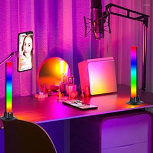 Tafellampen Home Decor Dynamic RGB LED -lichtbalk met afstandsbediening voor gaming -tv -achtergrondverlichting PC Room Monitor Desk USB aangedreven omgevingsenergie