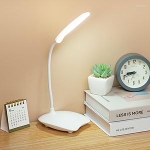 Lampes de table Accueil Étudiants Lampe de livre LED réglable avec pince à col de cygne 7 LED Lampe de bureau de lecture de nuit flexible