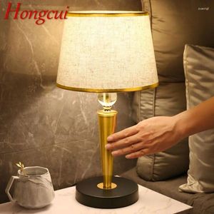 Tafellampen hongcui hedendaagse lamp led touch diming creatieve kristallen decor modebureau lichten voor huis woonkamer slaapkamer