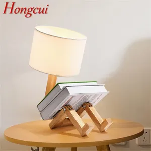 Tafellampen Hongcui Noordse lamp Creatieve houten bureauverlichting LED Decoratief voor thuisslaapkamerstudie
