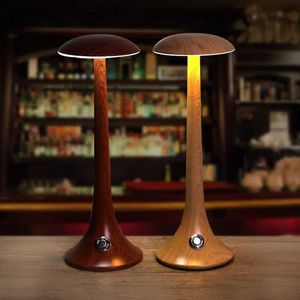 Lampes de table imitation Bar à grain de bois lampe de table de table de table de table de table de table de chambre à coucher