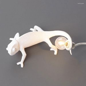 Tafellampen Italië kameleon voor woonkamer hars hagedis muur sconce slaapkamer bar moderne dieren bureau lamp nacht licht huisdecoratie