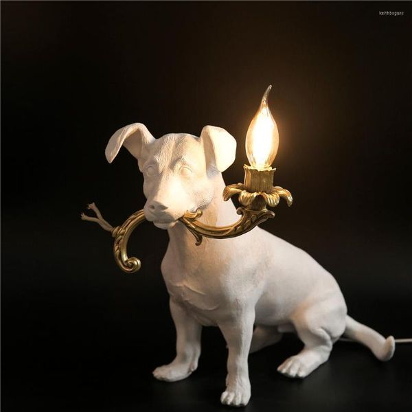 Lampes de table Italie Lampe Résine Chiot Creative Home Decor Animal Bureau Salon Chambre Cadeau D'anniversaire RIO