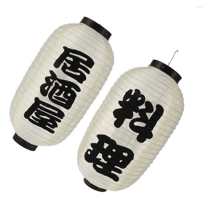 Lampade da tavolo Lanterna giapponese Lanterne sospese Ristorante Decorazioni in seta beige Ciondolo sushi Famiglia tradizionale in stile giapponese