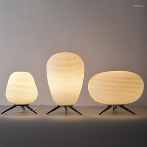 Tafellampen Japanse stijl papieren lamp LED-bureau Creatief minimalisme Decoratie Warm Romantisch Vouwen Designer Slaapkamer