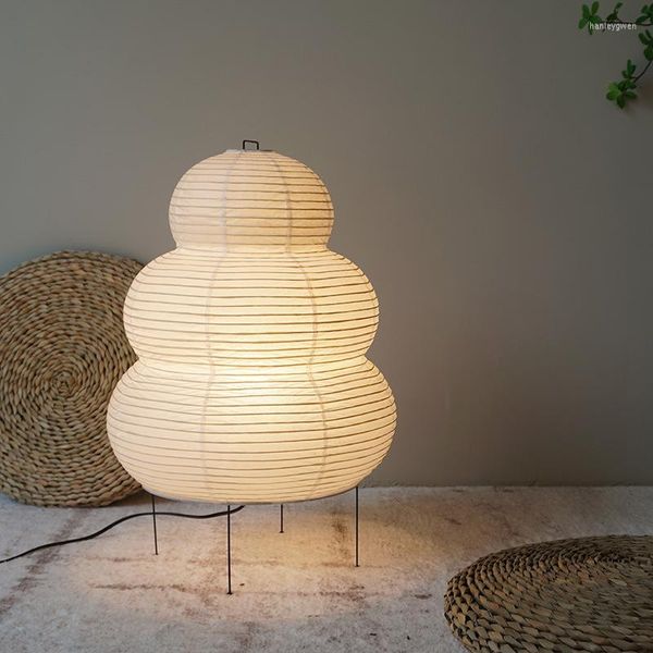 Lámparas de mesa estilo japonés lámpara de papel de arroz diseñador Akari Noguchi Yong trípode escritorio para decoración de dormitorio iluminación luces de sala de estar