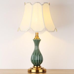 Tafellampen Jingdezhen keramische lamp moderne eenvoudige led voor woonkamer slaapkamer bedroom groene kalebasvorm