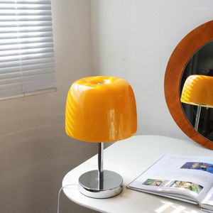 Tafellampen Joylove Ins Bauhaus Retro Glazen Lamp Creatief Nordic Modern Ijzer Slaapkamer Nachtkastje Gastgezin Slaapzaal Sfeer