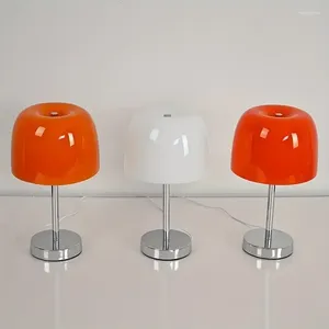 Lampes de table coréennes Ins Bauhaus rétro lampe en verre de champignon LED CHED BADIDE DÉCORT