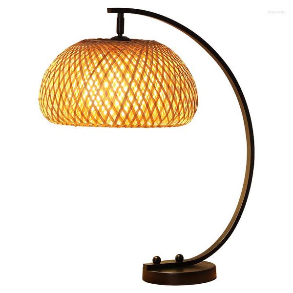 Lampes de table lampe ambiance lumière salon étude style japonais bambou vintage chambre chevet