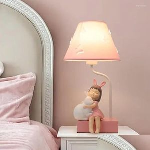 Tafellampen Lamp Slaapkamer Bed Meisje Schattig Creatief Cartoon Prinses Warm Dimmen Licht Kinderen Oogbescherming Decoratie Drop Deliv Dhnhk