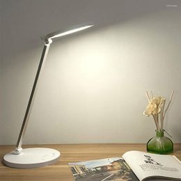Lâmpadas de mesa lâmpada de carregamento sem fio proteção para os olhos 5 níveis temperatura de cor ajustável para sala de estar quarto leitura
