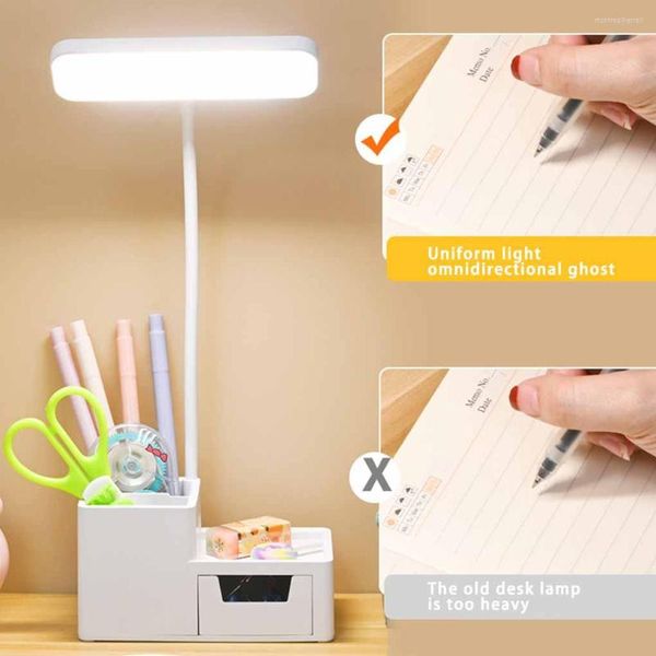 Lampes de table lampe de bureau lampe de lecture USB rechargeable équipement d'éclairage à économie d'énergie bureau à domicile enfants